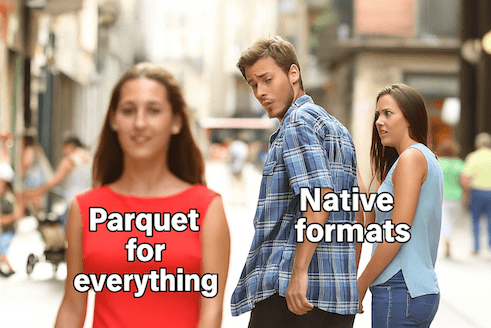 Considering parquet for multimodal data