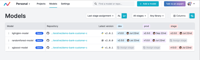 Iterative Studio Model Registry