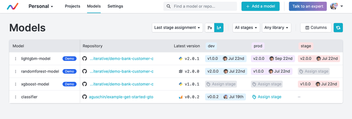 Iterative Studio Model Registry