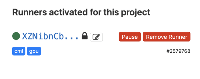 registered cml runner gitlab